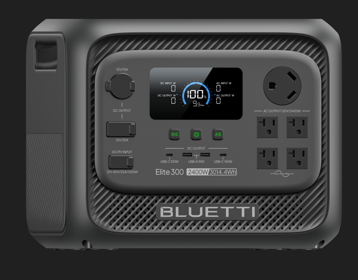 BLUETTI Elite 300 portable power station side view